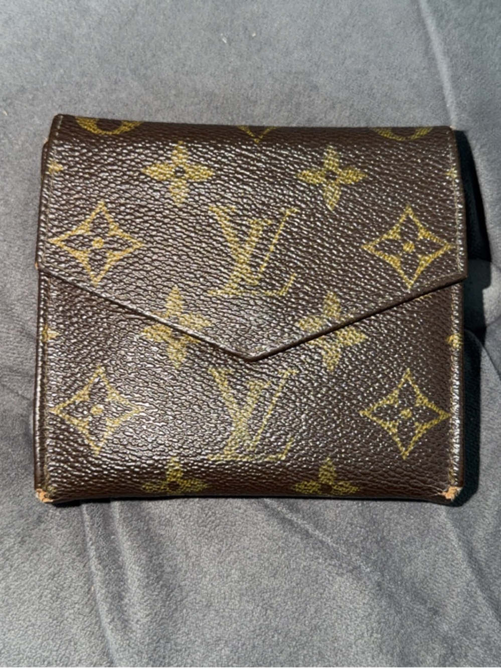 Louis Vuitton Monogram Compact Envelope Wallet - Brown & Gold